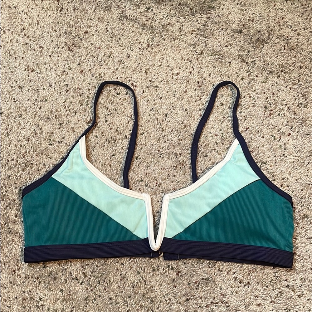 Sunny Co Blue & Green Sailor Bikini Top Size XL